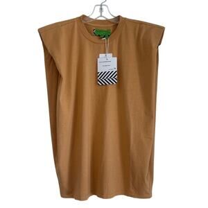 NWT Sandrine Rose x Free People Muscle Tank, Golden Yellow, Women’s Small